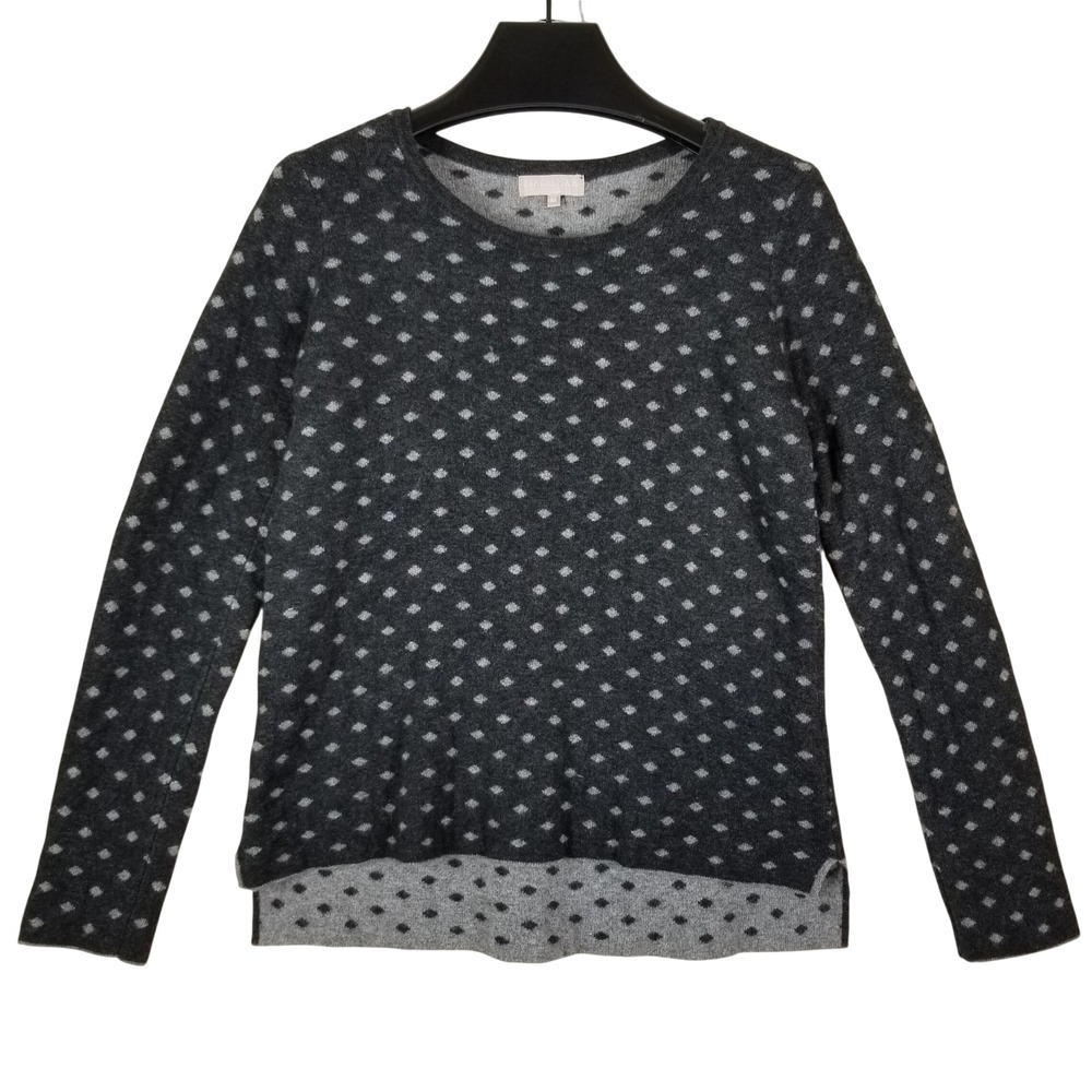 Benedetta B. Merino Wool Cashmere Blend Polka Dot Sweater Gray‎ Women's Medium
